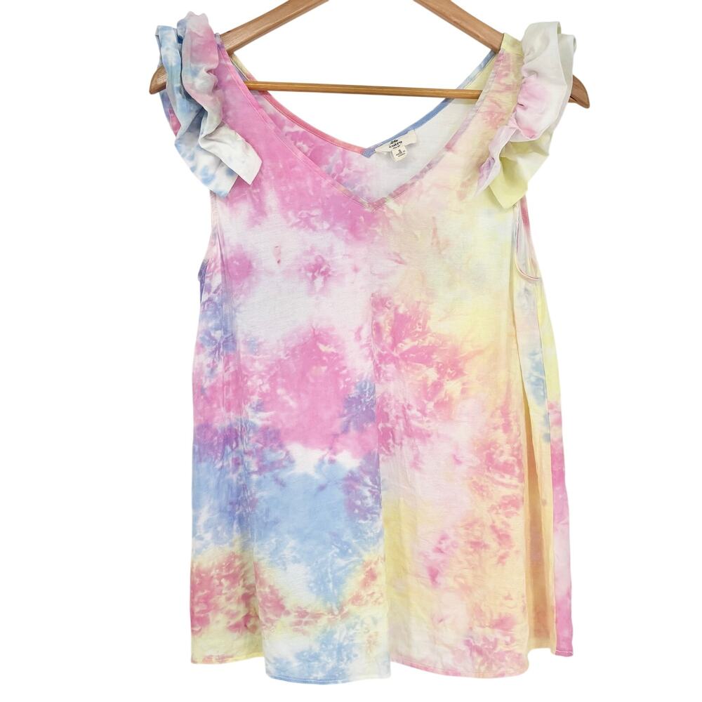 Entro Ruffle Sleeve Tie Dye Tank Size S
